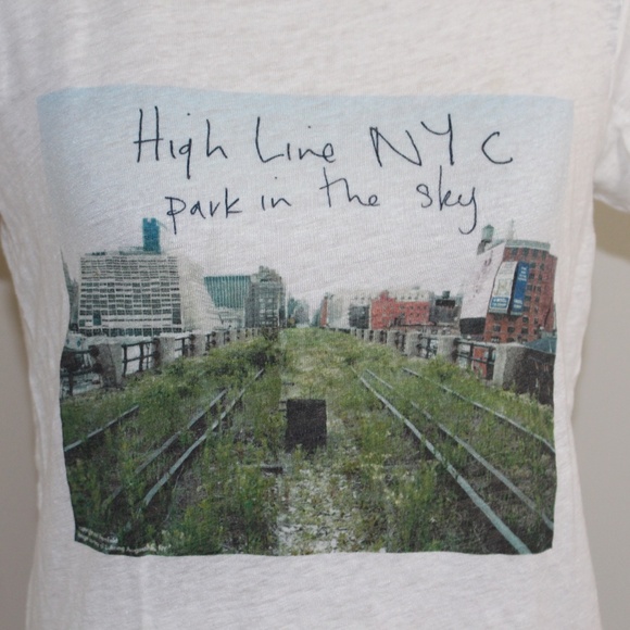 J.Crew High Line, Graphic NYC Park In The Sky  short sleeve tee shirt - Picture 2 of 6